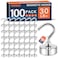 FINDMAG Magnetic Hooks for Cruise Cabins 30lbs Strong Magnet Hooks Heavy Duty N52 Rare Earth Magnetic Hooks for Hanging 2026 Cruise Cabin Ship Essentials Kitchen Home Workshop 100 Pack Silver