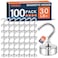 FINDMAG Magnetic Hooks for Cruise Cabins 30lbs Strong Magnet Hooks Heavy Duty N52 Rare Earth Magnetic Hooks for Hanging 2026 Cruise Cabin Ship Essentials Kitchen Home Workshop 100 Pack Silver