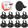 MUTUACTOR Universal Magnetic Mount Heavy Duty Hooks for Flashlight HolderAntislipLarge Opening Durable Magnets Flexible Clamps for Garage Organize Garden Workshop Tools Storage8PCS