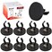 MUTUACTOR Universal Magnetic Mount Heavy Duty Hooks for Flashlight HolderAntislipLarge Opening Durable Magnets Flexible Clamps for Garage Organize Garden Workshop Tools Storage8PCS