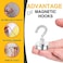DIYMAG Magnetic Hooks 30Lbs Strong Heavy Duty Cruise Magnet SHooks for Classroom Fridge Hanging Cabins Grill Kitchen Garage Workplace and Office Etc 200 PackSilverScrew in Hook