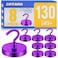 Grtard 130LBS Magnetic Hooks 8 Pack Strong Magnetic Hooks for Cruise Cabins Magnet Hooks Heavy Duty for Fridge Magnets with Hook for Hanging Grill Garage Cruise Ship Essentials Purple