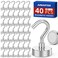 Junarter Magnetic Hooks 40 Pack Magnetic Hooks for Cruise Cabins 25lbs Magnet Hooks Strong Magnetic Hook Heavy Duty Magnets with Hook Metal Magnetic Hook for Hanging Refrigerator Grill