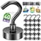 Mukfirm 40 Pack Magnetic Hooks for 2026 Cruise Cabins Beach Vacation 30lbs Heavy Duty Magnet with Hook Metal Magnetic Hooks for Kitchen Fridge Grills Hanging Magnet Hooks for Classroom Locker Utensil