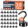 FINDMAG Black Magnetic Hooks 30 lbs Strong Neodymium Magnet Hooks for Hanging Magnet with Hook for Cruise Grill Fridge Pack of 50