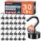 FINDMAG Black Magnetic Hooks 30 lbs Strong Neodymium Magnet Hooks for Hanging Magnet with Hook for Cruise Grill Fridge Pack of 50