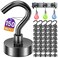 Mukfirm 150 Pack Magnetic Hooks for 2026 Cruise Cabins Beach Vacation 30lbs Heavy Duty Magnet with Hook Metal Magnetic Hooks for Kitchen Fridge Grills Hanging Magnet Hooks for Classroom Locker Utensil