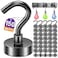 Mukfirm 150 Pack Magnetic Hooks for 2026 Cruise Cabins Beach Vacation 30lbs Heavy Duty Magnet with Hook Metal Magnetic Hooks for Kitchen Fridge Grills Hanging Magnet Hooks for Classroom Locker Utensil