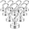 Neosmuk Magnetic Hooks Heavy Duty 30lb Strong Magnet Hook for Cruise Cabins Cruise Essentials 2026 for Hanging Metal Wall Refrigerator Hangers Silver White 10 Pack