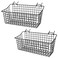 G.CORE GCORE 2 Pack Pegboard Baskets Black Metal Shelves Hooks to 18 and 14 Hole Peg Boards Peg Board Baskets Bins Set Tools Workbench Garage Storage Wall Mount Organizer Attachments 2 Large