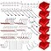 SEDY Ultimate 121Piece Pegboard Hooks Set Pegboard Accessories with Metal Hooks Durable Peg Board Organizer Accessories Pegboard Bins Peg Board Tool Utility Hooks