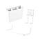 Keepo Pegboard Accessories Peg Board Accessory Kit for Wall Organizer Office Pegboard Accessories Container Racks Hooks Shelving White Accessories