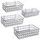 Right Arrange Pegboard Baskets Set of 4 Black Hooks to Any Peg Board Pegboard Accessories Square Style Wire Shelf Baskets Organize Tools Workbench Garage Storage Wall Organizer Attachments