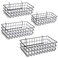 Right Arrange Pegboard Baskets Set of 4 Black Hooks to Any Peg Board Pegboard Accessories Square Style Wire Shelf Baskets Organize Tools Workbench Garage Storage Wall Organizer Attachments