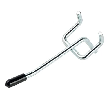 Rawall 2 Inch 50PackSturdy and Durable L Shape Galvanized Metal suitbale for 14 and 18 Pegboard Hooks with Rubber TippedPegboard Hooks for GarageOfficeKitchenStoreSilver