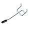 Rawall 2 Inch 50PackSturdy and Durable L Shape Galvanized Metal suitbale for 14 and 18 Pegboard Hooks with Rubber TippedPegboard Hooks for GarageOfficeKitchenStoreSilver