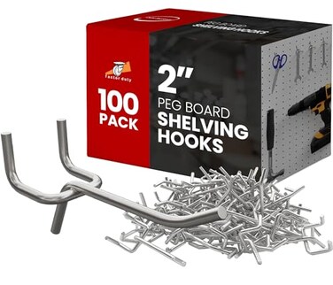 Online Best Service 100 Pack PEG Board Pegboard Shelving Hooks 2 Length Wholesale Lot