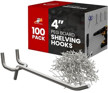Online Best Service 100 Pack PEG Board Pegboard Shelving Hooks 4 Length Wholesale Lot