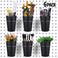 Kuhome 6 Set Ring Style Pegboard Hooks with Pegboard Cups Black Stainless Steel Plastic Ideal for Craft Room Work Bench Garage