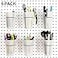 Kuhome 6 Set Pegboard Hooks with Cups Ring Style Bins with Rings Pegboard Cup Holder Accessories for Organizing Storage Transparent