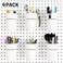 Kuhome 6 Sets Pegboard Hooks with Pegboard Cups Ring Style Pegboard Bins with Rings Pegboard Cup Holder Accessories for Organizing Storage White
