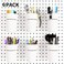 Kuhome 6 Sets Pegboard Hooks with Pegboard Cups Ring Style Pegboard Bins with Rings Pegboard Cup Holder Accessories for Organizing Storage White