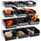 Roowest 12 Pieces Pegboard Bins Kit 35 55 Plastic Peg Board Storage Bins with Hooks Pegboard Accessories Workbench Bins Fits Any Peg Board for Organizing Hardware Garage Craft Room Tool Shed
