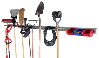 Wall Control 8Foot Metal Pegboard Strip Garage Rail Organizer Pack