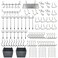 FRIMOONY Pegboard Hooks Assortment with Pegboard Bins Peg Locks for Organizing Various Tools 140 Piece