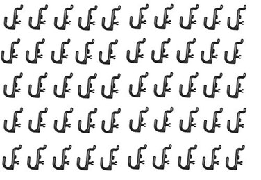 JSP Manufacturing Plastic Black J Style Pegboard Hooks Garage Tool Storage fits 14 Pegboard Holes Pegboard NOT Included 100