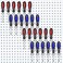 Ripeng 4 Pieces Pegboard Screwdriver Holders Peg Board Organizer Accessories Multi Ring Tool Holders Six Tool Organizer Racks for Pegboard Pliers Silver