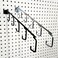 STORE FIXTURES DIRECT 16 L Pegboard 5 Hook Waterfall Faceout Hook Chrome 2 Pack