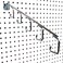STORE FIXTURES DIRECT 16 L Pegboard 5 Hook Waterfall Faceout Hook Chrome 2 Pack