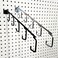 STORE FIXTURES DIRECT 16 L Pegboard 5 Hook Waterfall Faceout Hook Chrome 2 Pack