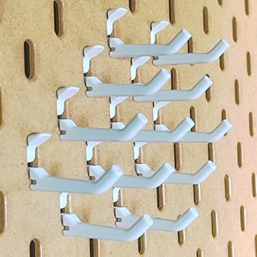 AEKI SNAP Lock Nook Hook Compatible with IKEA SKADIS Pegboard Custom Designer Accessory for Style and Function THERMOPLASTIC 12Piece Gallery Pack