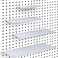 Funrous 4 Pack Pegboard Shelves Wall Organizer Peg Board Shelf Brackets Steel Tray Pegboard Accessories Organizing Tools for Craft Room Home Garage Nursery Workbench KitchenMixed SizesSilver