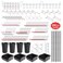 FALPRO 240PCS Pegboard Hooks Assortment Pegboard Organizer Kit with Bins Cups 18 and 14 inch Hooks for Hanging Tools Garage Wall Organization