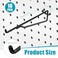Aemygo 16 Pcs Pegboard Shelf Hooks 6 Metal Peg Board Brackets Hooks Fits 14 Black Pegboard Organizer Accessories for Workbench Garage Craft Room Retail Shop