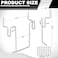 Tandefio 24 Pcs Pegboard Bin Hooks Metal U Hook Heavy Duty Peg Board Hangers for Hanging Tool Display Organizer Accessories for 18 Inch and 14 Inch Pegboard or Slatwall Room Office Kitchen Workshop