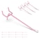 HUHOLE 50Pack Pink Pegboard Hooks 4 Inch Decorative Metal Peg Board Hangers with Rubber Safety Tips Fits 18 14 Boards Heavy Duty Organizer for Craft Room Nursery Garage Retail Display