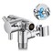 PDPBath Solid Brass 3 Way Shower Arm Diverter Valve with Handheld Holder for Dual Shower Heads with G12 Universal Connection Chrome