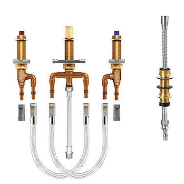 Moen TwoHandle Roman Tub Faucet Adjustable Valve with Shower Diverter 12Inch CPVC PEX Connection 9793