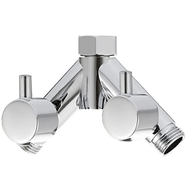 Tecmolog G12 Shower Diverter Shut Off Valve Brass Shower Head Splitter 2 Way for Bathroom Chrome DSF014A