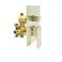 Drettyer 2 Way Outlet Shower Diverter Valve 2 Handle Shower Mixer Rough Brass Valve Kit Replacement in Brushed Gold