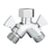 Tecmolog Brass Shower Splitter 2 Way Shower Arm Diverter with Shut Off Valve G 12 for Shower Head Chrome DSF017