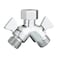 Tecmolog Brass Shower Splitter 2 Way Shower Arm Diverter with Shut Off Valve G 12 for Shower Head Chrome DSF017