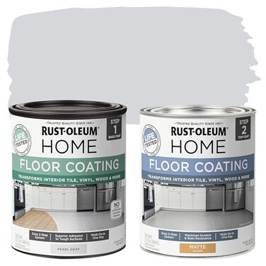 Rust-Oleum Home RustOleum 367593 Home Interior Floor Coating Kit Matte Pearl Gray 2 Count Pack of 1