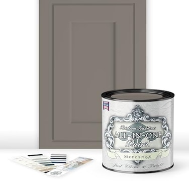 Heirloom Traditions Paint ALLINONE Paint by Heirloom Traditions Stonehenge Midtone Neutral Taupe Quart Durable cabinet and furniture paint Built in primer and top coat no sanding needed Includes our 3