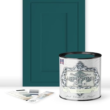Heirloom Traditions Paint ALLINONE Paint by Heirloom Traditions Capri Green Teal Quart Durable cabinet and furniture paint Built in primer and top coat no sanding needed Includes our 30 featured color
