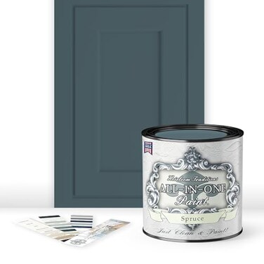 Heirloom Traditions Paint ALLINONE Paint by Heirloom Traditions Spruce Muted Blue Green Quart Durable cabinet and furniture paint Built in primer and top coat no sanding needed Includes our 30 feature
